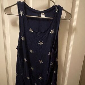 Old Navy Dark Blue Tank Top with Metallic Stars